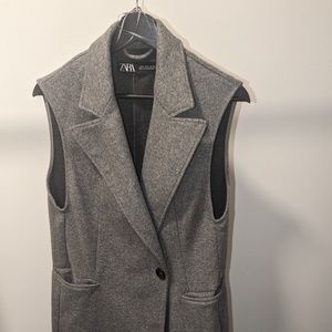 Zara Grey Button Vest S